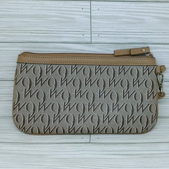 Nine West Monogram Floral Butterfly Wristlet Wallet - Picture 10 of 11